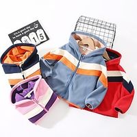 Kids Boys Hoodie Jacket Outerwear Solid Color Long Sleeve Zipper Coat Outdoor Cool Daily Red Blue Green Spring Fall 7-13 Years Lightinthebox - thumbnail
