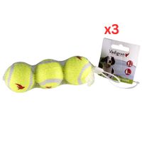 Vadigran Dog Toy Vinyl Tennis Balls 6,5Cm(3) (Pack Of 3)