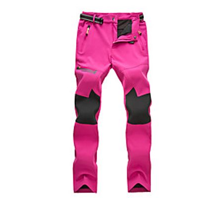 Women's Hiking Pants Trousers Solid Color Summer Outdoor Tailored Fit Waterproof Ultra Light (UL) Quick Dry Antistatic Spandex Pants  Trousers Black Grey Rose Red Hunting Fishing Climbing L XL XXL Lightinthebox