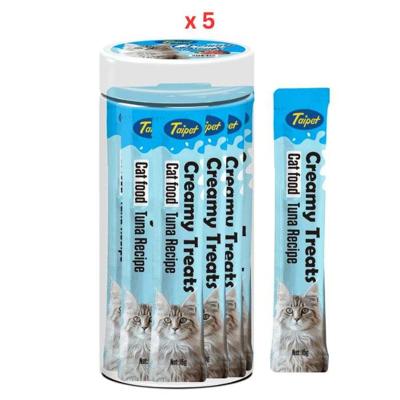 Taipet Cat Creamy Treats Tuna Flavor-25pcs Pack Of 5