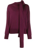 Nina Ricci wrap neck jumper - PURPLE