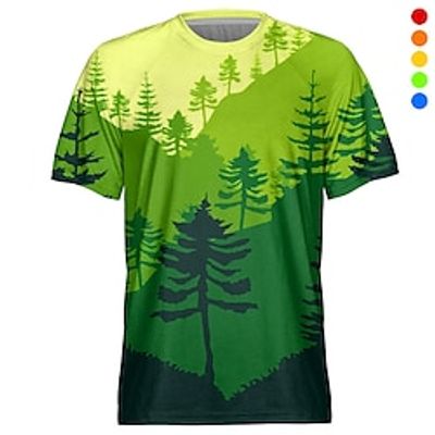 Men's Downhill Jersey Short Sleeve Yellow Red Blue Graphic Bike Quick Dry Sports Graphic Clothing Apparel Lightinthebox
