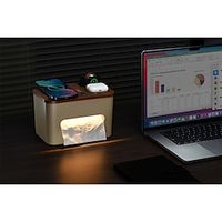 Creative Multifunctional Night Light Smart Sensor Tissue Box Mobile Phone Headset Wireless Charging Night Light Lightinthebox - thumbnail
