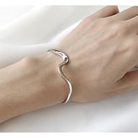 Bracelet Bangles Mismatched Fashion Artistic Simple Casual  Sporty Alloy Bracelet Jewelry Silver For Party Evening Gift Formal Date Festival Lightinthebox - thumbnail