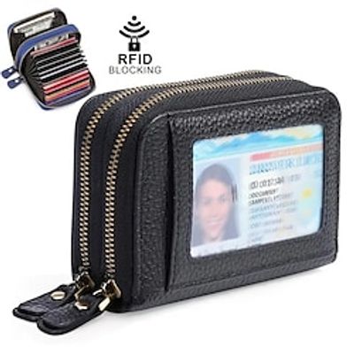 Credit Card Holder Wallet Genuine Leather Name Card Holder Luxury with Magnetic Shut Single Compartment for Women Men miniinthebox