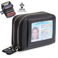 Credit Card Holder Wallet Genuine Leather Name Card Holder Luxury with Magnetic Shut Single Compartment for Women Men miniinthebox - thumbnail