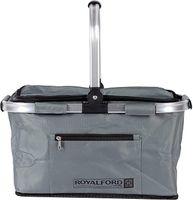 Royalford 24 Liter Insulated Picnic And Grocery Basket, Grey - RF11376
