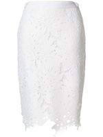 MSGM floral lace skirt - White - thumbnail