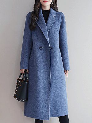 Long Section Autumn And Winter Korean Fashion New Woolen Coat Female