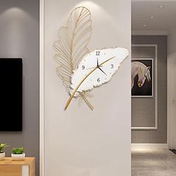 Feather Wall Clock Living Room Hanging Wall Clock Household TV Wall Decorative Clock 78 55 cm Lightinthebox