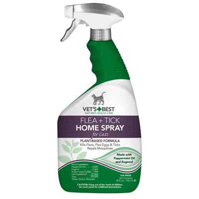 Natural Flea + Tick Home Spray-Cat (32 Oz)