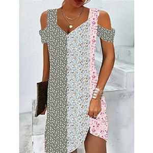 Women's Casual Dress Sundress Summer Dress Graphic Floral Print Crew Neck Midi Dress Fashion Classic Daily Holiday Sleeveless Regular Fit White Blue Gray Summer Spring S M L XL XXL Lightinthebox