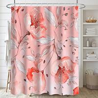 Flower Bathroom Deco Shower Curtain with Hooks Bathroom Decor Waterproof Fabric Shower Curtain Set with12 Pack Plastic Hooks Lightinthebox