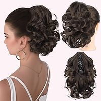Short Ponytails Extension Claw Clip on Ponytails for Women 9 Inch Classic Loose Curly Wavy Pony Tails Hair Extensions Hair Pieces for Women miniinthebox - thumbnail