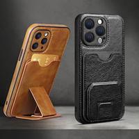 Phone Case For iPhone 15 Pro Max Plus iPhone 14 13 12 11 Pro Max Plus Back Cover with Stand Holder Card Slot Shockproof Retro TPU PU Leather Lightinthebox