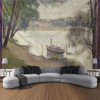 George Seurat Painting Hanging Tapestry Wall Art Large Tapestry Mural Decor Photograph Backdrop Blanket Curtain Home Bedroom Living Room Decoration miniinthebox - thumbnail