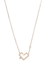Hubb Necklace Medium Solid Diamond Dot Plus 1 Solitaire - thumbnail