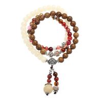 Women's Ethnic Bracelet Retro Agate Wooden Beads Multilayer Bracelet