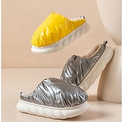 Men's Women's Plush House Slippers Super Soft Waterproof Winter Slipper Warm Comfy Memory Foam Cotton Non-slip Slide Slipper Indoor Outdoor Shoes Lightinthebox