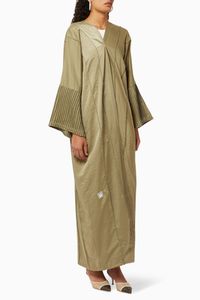 Pleated Crepe Abaya Set