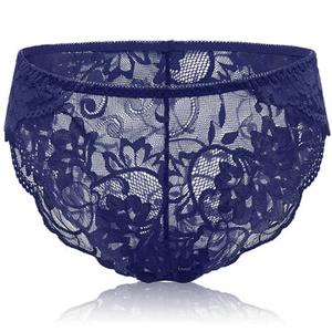 Lace-trim Soft Hollow Breathable Elastic Briefs