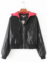 Plus Size Black Leather Jacket