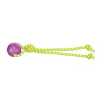 Trixie Aqua Toy Floatable Polyester Playing Rope With TPR Ball Dog Toy - Purple - 6X40CM