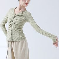 Activewear Top Printing Splicing Women's Performance Training Long Sleeve Polyester Lightinthebox - thumbnail