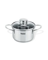 Fissman 1.1 Liter Saucepan with Lid Bambino Series Stainless Steel Silver 14 x 7.5 cm