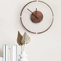 1pc Silent Wooden Acrylic Wall Clock For Bedroom And Living Room Creative Hanging Design With Hole Free Mounting 35 CM Lightinthebox