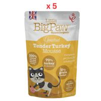 Little Big Paw Cat Gourmet Turkey Mousse - 85g (Pack Of 5)