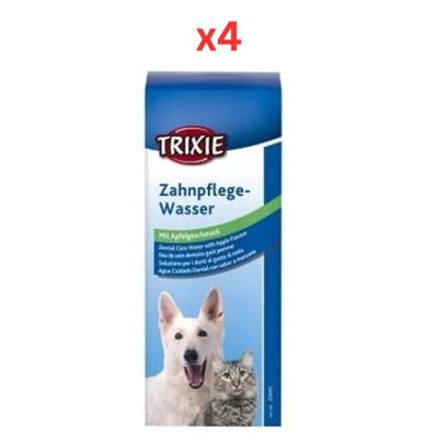 Trixie Dental Care Water With Apple For Dogs & Cats 300ml (Pack Of 4)