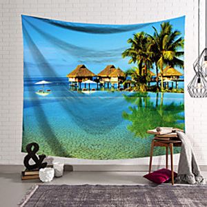 Landscape Wall Tapestry Art Decor Blanket Curtain Hanging Home Bedroom Living Room Decoration Polyester Beach Lightinthebox