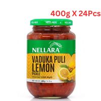 Nellara Vadukapuli Lime Pickle 400g Glass Jar (Pack of 24)