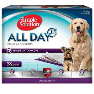 Simple Solution All Day Premium Dog Pads, Lavender Scent, 23″ X 24″ - Pack Of 100