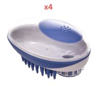 M-Pets Rubeaz Soap Dispenser & Brush Blue (Pack of 4) - thumbnail