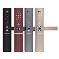 Tuya Smart Fingerprint Door Lock Smart Wifi APP Lock Bluetooth Unlock Security Intelligent Lock Biometric Electronic Door Lock Lightinthebox - thumbnail