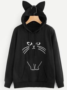 Cat Ears Hooded Women Hoodies