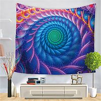 Psychedelic Abstract Wall Tapestry Art Decor Blanket Curtain Hanging Home Bedroom Living Room Decoration Polyester Hippie miniinthebox - thumbnail