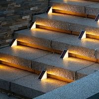 Outdoor IP67 Waterproof Solar Step Light Outdoor Stair Lights LED Lens Design Super Bright Anti-theft Stair Light Decor Lighting For Garden Deck Garden Lamp Landscape Lights 1X 2X Lightinthebox