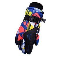 Ski Gloves Snow Gloves for Boys and Girls Kids Thermal Warm Waterproof Windproof Woven TPU Full Finger Gloves Snowsports for Cold Weather Winter Skiing Snowsports Snowboarding Lightinthebox - thumbnail