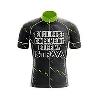 21Grams Men's Short Sleeve Cycling Jersey Summer Spandex Polyester Black Bike Jersey Top Mountain Bike MTB Road Bike Cycling Quick Dry Breathable Back Pocket Sports Clothing Apparel  Athleisure Lightinthebox - thumbnail