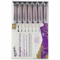 Mont Marte Graphic Fineliners Set 7Pc Pen - thumbnail