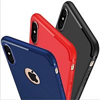 Phone Case For Apple Back Cover Silicone iPhone X iPhone 8 Plus iPhone 8 iPhone 7 Plus iPhone 7 iPhone 6s Plus iPhone 6s iPhone 6 Plus iPhone 6 Frosted Solid Color Soft Silicone miniinthebox - thumbnail