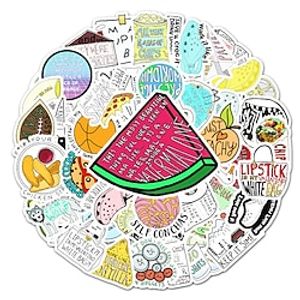 50pcs Food Word  Phrase Stickers for Student Notebook Gifts Waterproof Self-adhesive Cartoon for Women Men Girls Lightinthebox