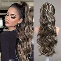 Claw Ponytail Long Wavy Ponytail Extensions Synthetic Clip In Hair Extensions Elegant Natural Looking For Daily Use miniinthebox - thumbnail