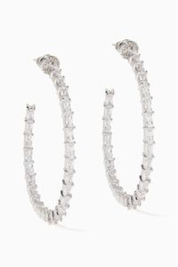 Infinity Baguette Hoop Earrings