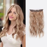 Straight kinky Straight Synthetic Hair 22 inch Hair Extension Clip In / On Fishing Line Hair 1 Pack Smooth All miniinthebox