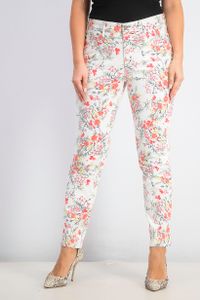 Womens Petite Floral Printed Bristol Skinny Ankle Jeans  Bright White