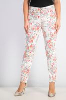 Womens Petite Floral Printed Bristol Skinny Ankle Jeans  Bright White - thumbnail